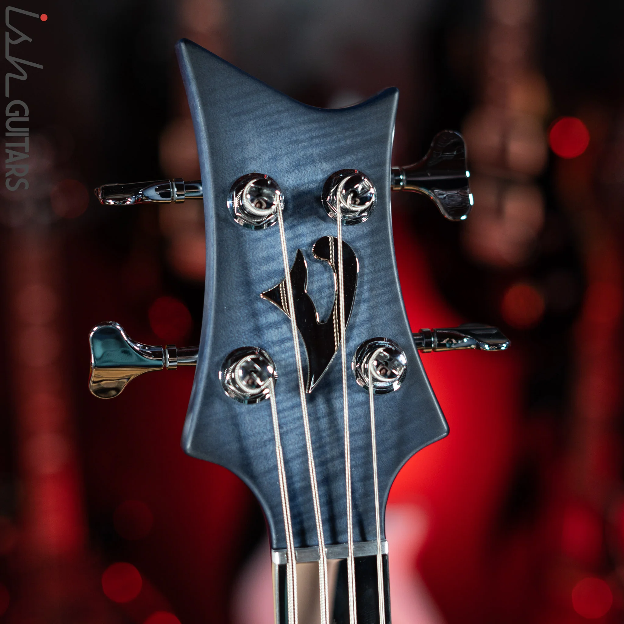 Vigier Arpege IV Custom Fretless 4-String Bass Deep Deep Blue Imetal Fretboard - Image 6