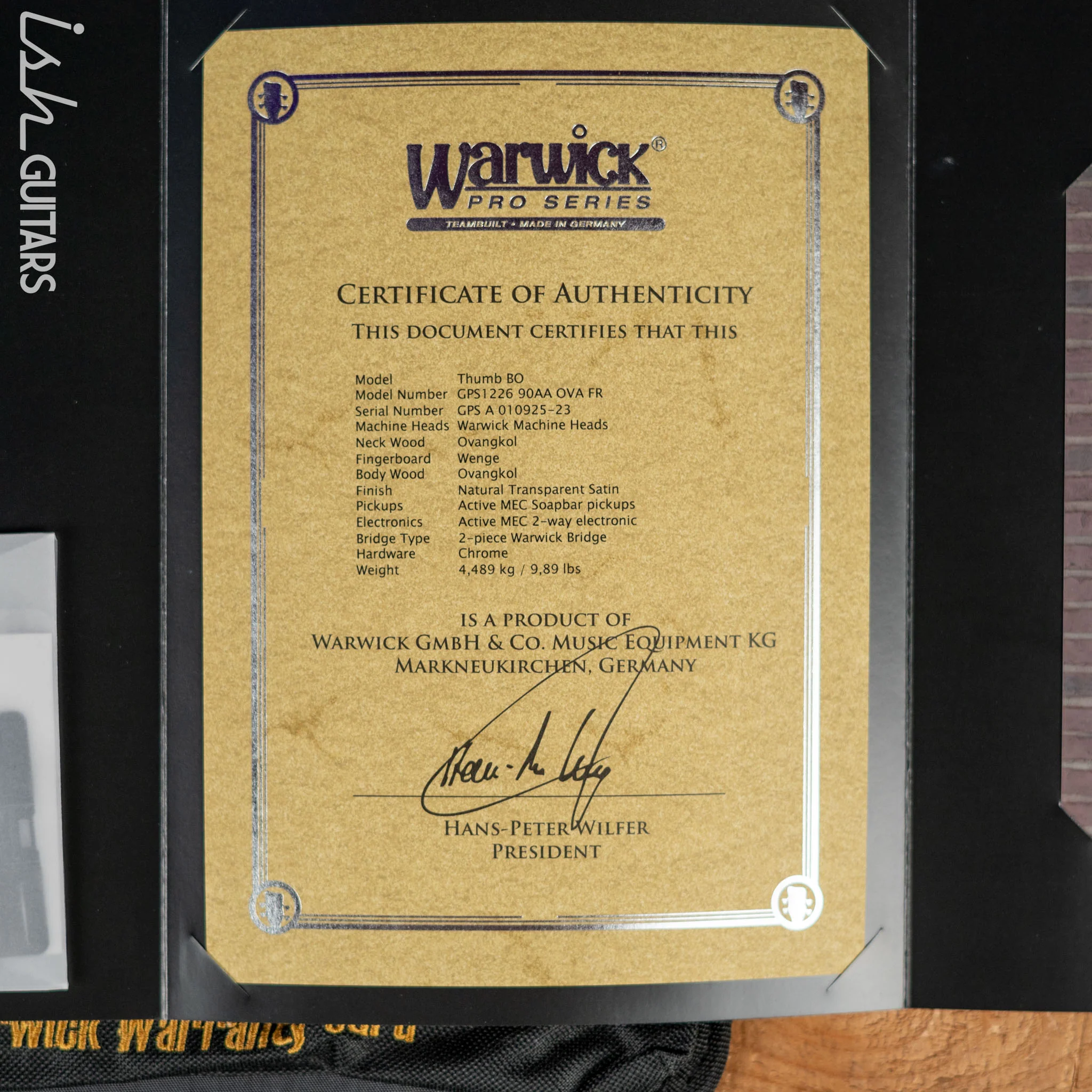 Warwick Teambuilt Pro Series Thumb 6-String Bass Natural Satin Ovangkol - Image 13