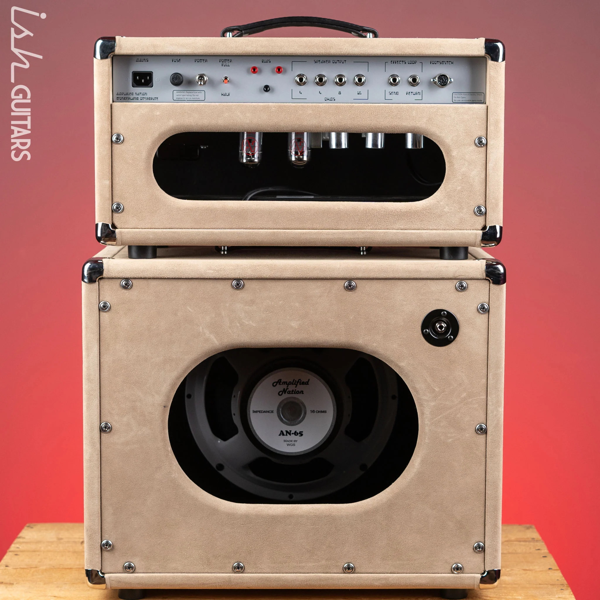 Wonderland Overdrive V2 by Amplified Nation & AN-65 1x12 Speaker Cabinet Dogwood Suede - Image 8