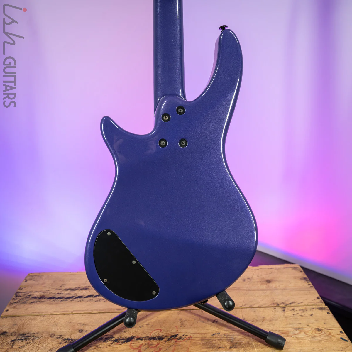 LTD H-4 Metallic Purple 4 String Bass Guitar - Image 11