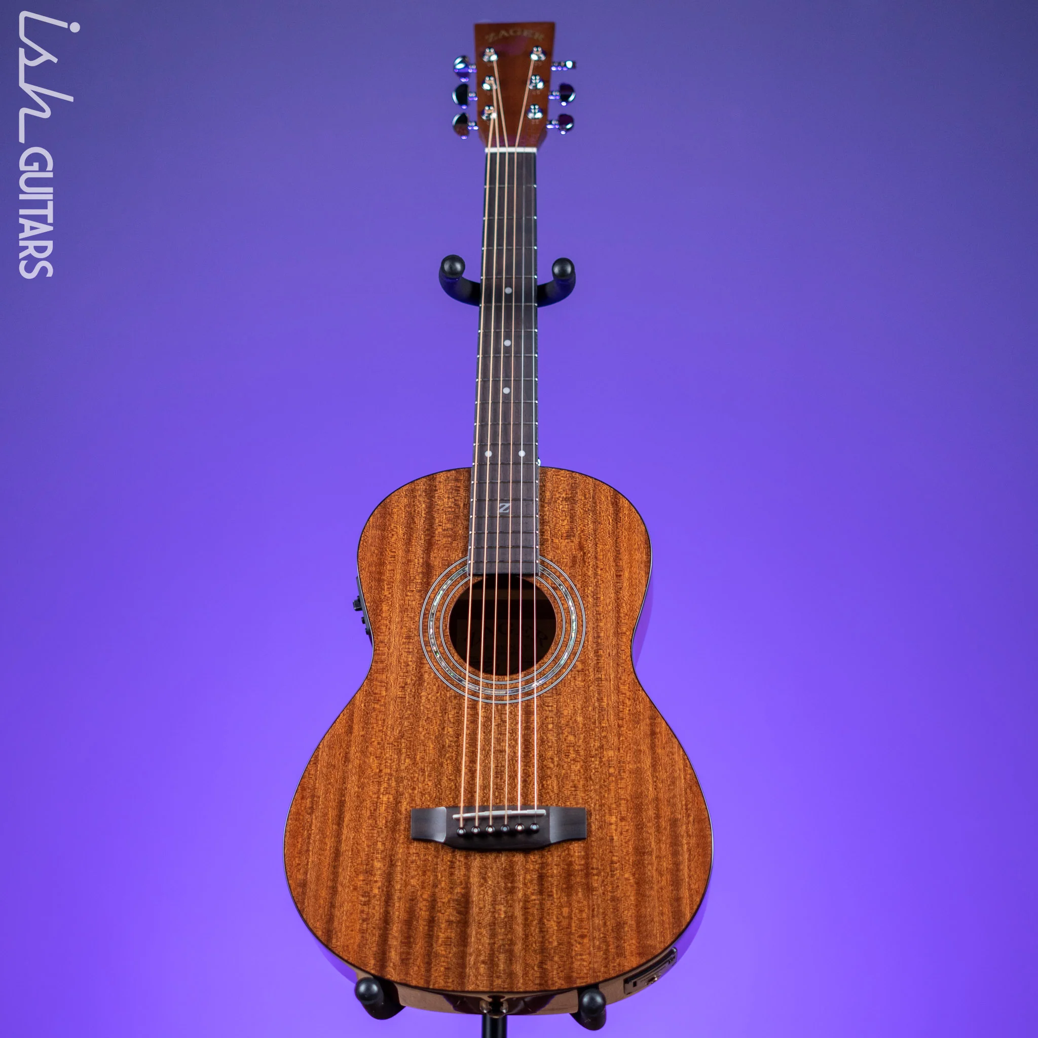 Zager Travel Acoustic-Electric Natural Mahogany - Image 2